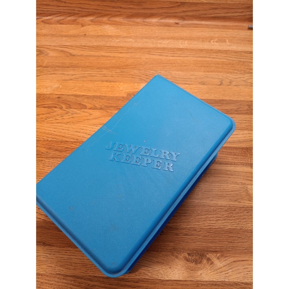 Vintage 1988 Emson Jewelry Keeper Plastic Storage Box Book Earring Necklace